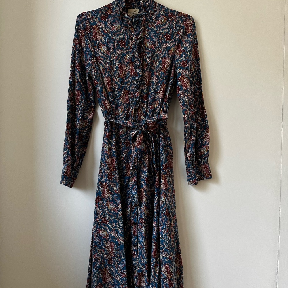 Sezane Multicolor Long Sleeve Dress